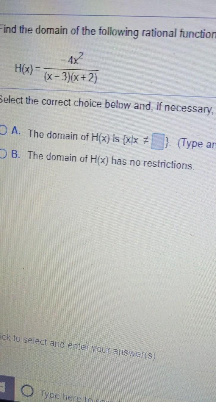 The domain of H (×)is ​-example-1