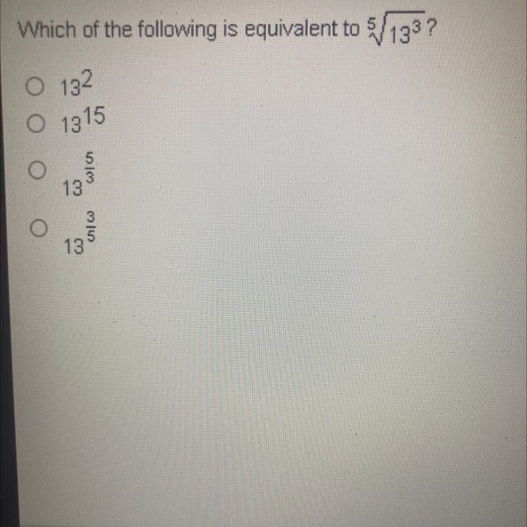 Which of the following is equivalent to 5v13^3-example-1