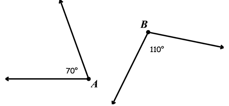 Sally and Suzie both agree that m∠A + m∠B = 180⁰. Sally claims ∠A and ∠B are supplementary-example-1