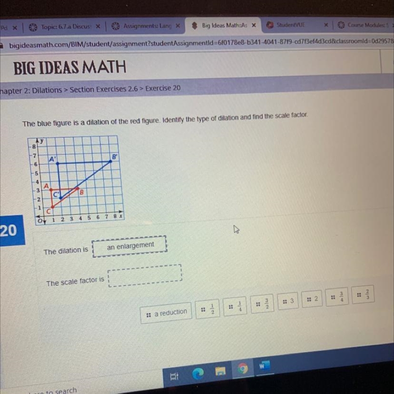 What is the scale factor-example-1