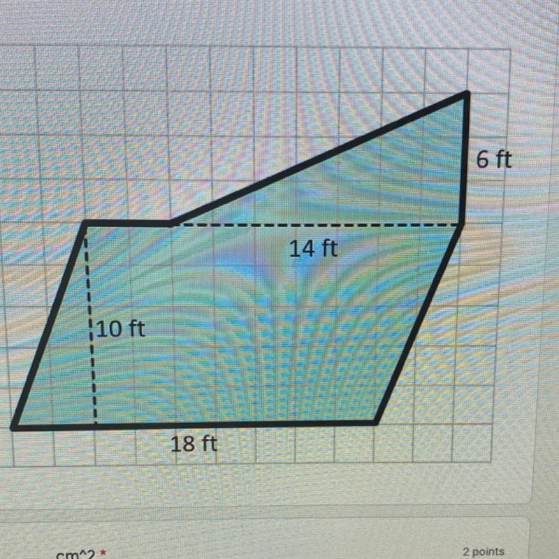 what's the area of this shape? i need to hand it in by tomorrow 7:00 AM EST time. please-example-1