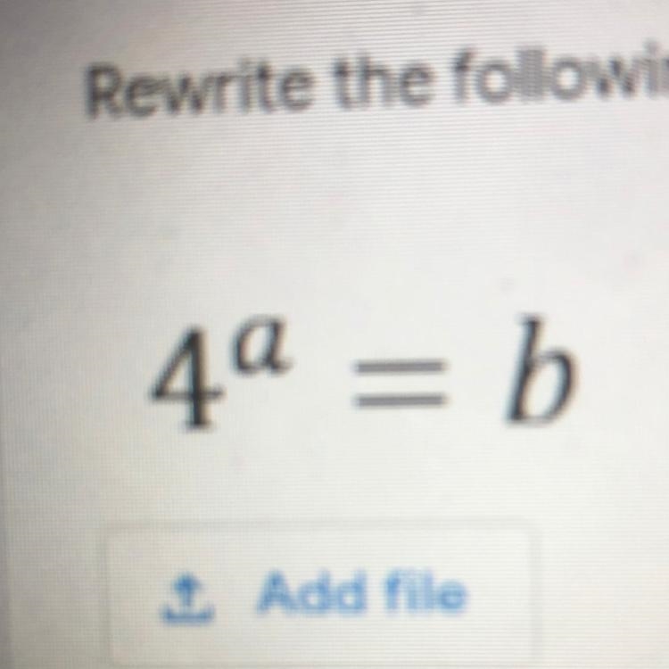 Rewrite the following logarithmic expression as an exponential expression-example-1