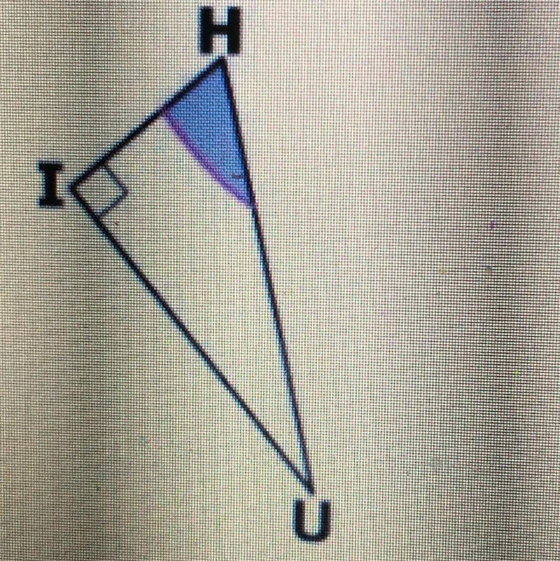 Please help 10 points What side is the HYPOTENUSE? Which side is opposite of angle-example-1