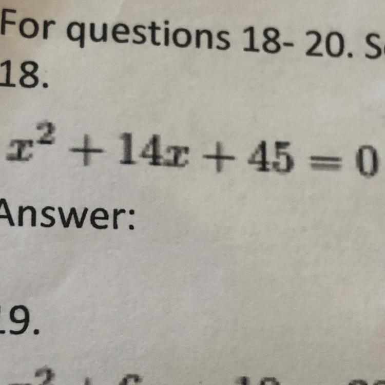 Solve quadratic equation by factoring.-example-1