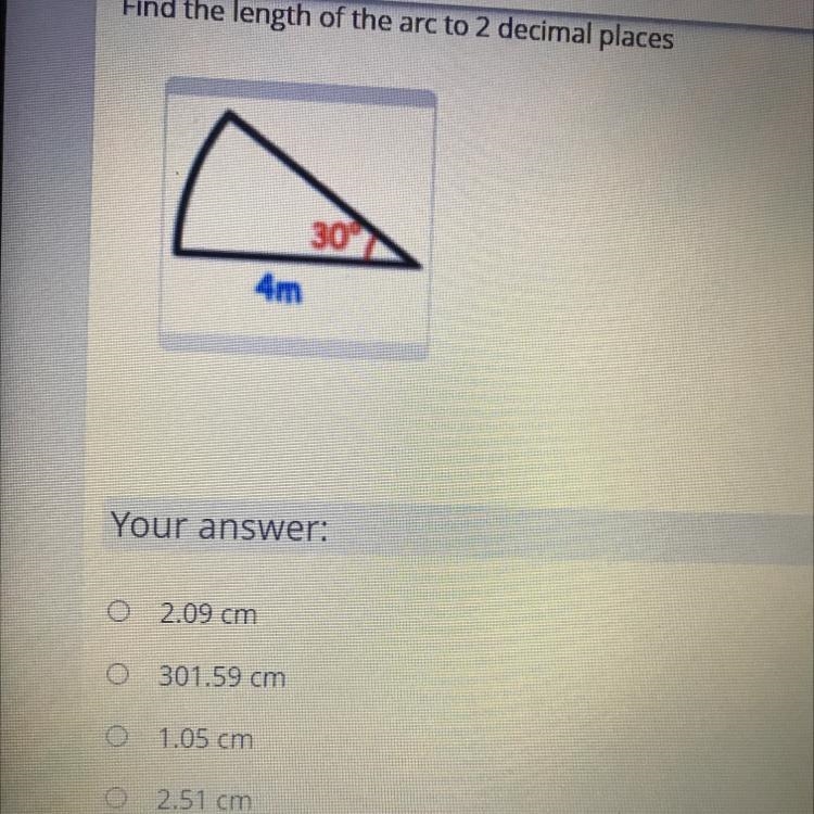 Find the length of the arc to 2 decimals places-example-1