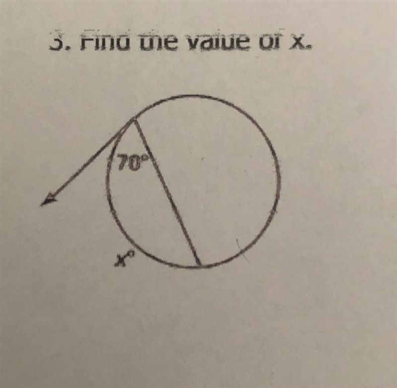 Find the value of X in this circle.-example-1