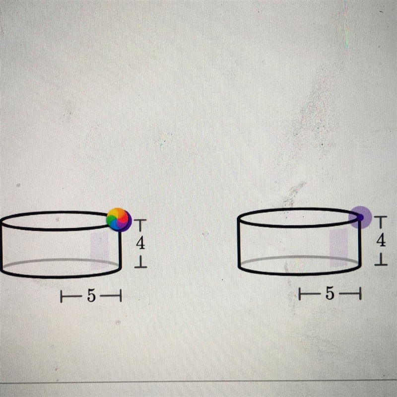 Drag the points to create two different cylinders with the same volume. What is the-example-1