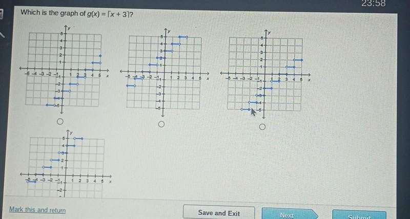 Which graph is it? g(x) = |x + 3| ​-example-1