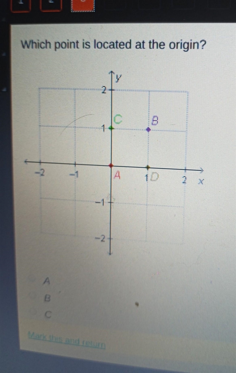 I need help which point at the origin ​-example-1