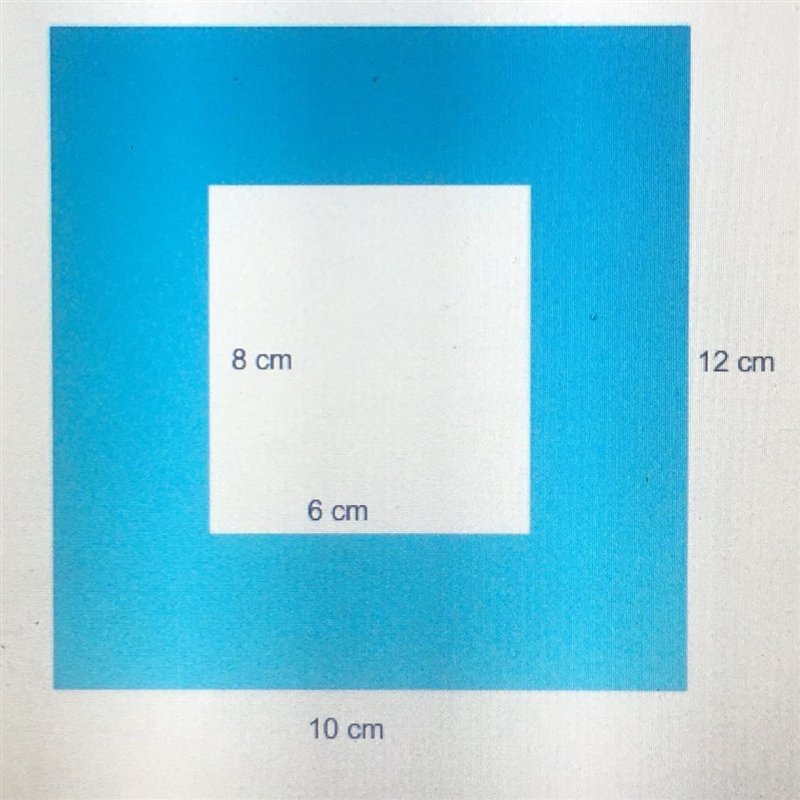 Help me pls !! Aarón made a picture frame with the dimensions shown in the figure-example-1