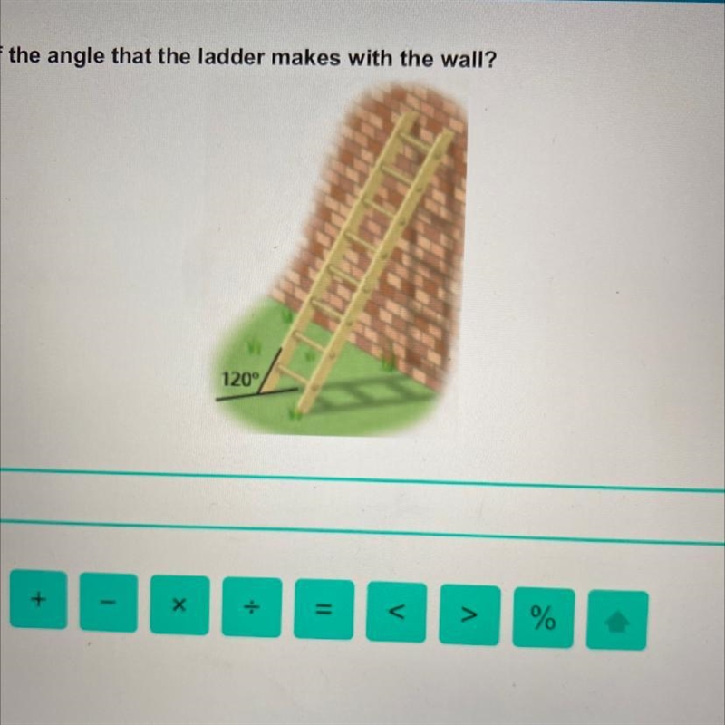 What is the measure of the angle that the ladder makes with the wall?-example-1