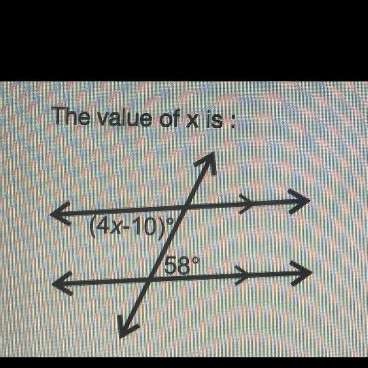 What is the value of x? These are the options! 1- x= 15 2- x= 12 3- x= 24 4- x= 17-example-1