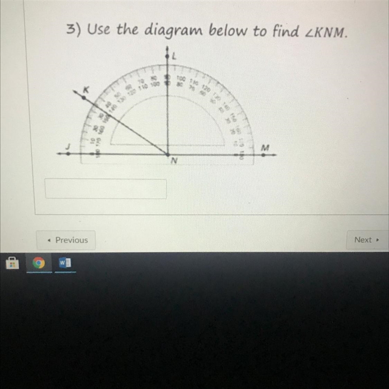 Use the diagram below to find angle KNM.-example-1