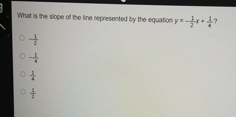 What is the slope of the line represented by the equation? ​-example-1