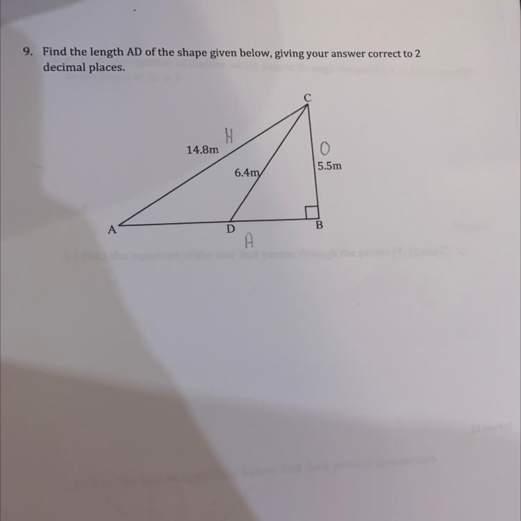 9. Find the length AD of the shape given below, giving your answer correct to 2 decimal-example-1