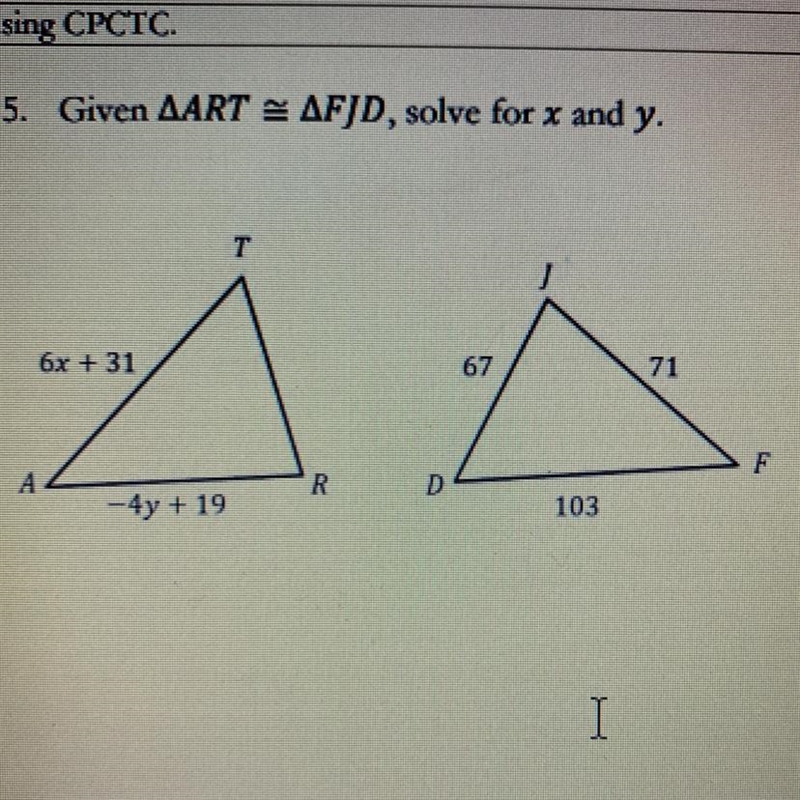 Anyone know how to solve for x and y on this problem?-example-1