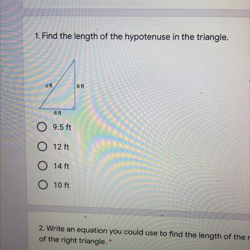 Find the length of the hypotenuse in the triangle-example-1