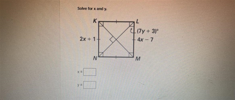 Please help asap! Solve for x and y-example-1