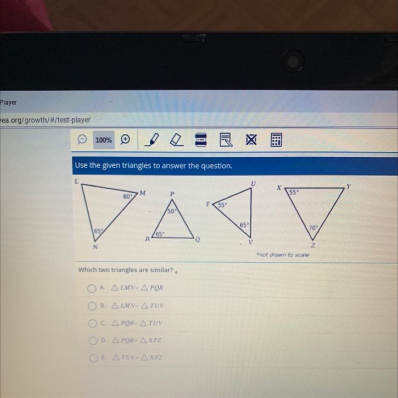 Use the given triangles to answer the question-example-1