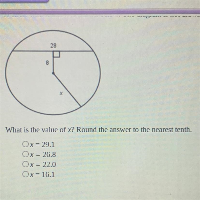 What is the value of x? Round the answer to the nearest tenth. DONT RESPOND WITH A-example-1