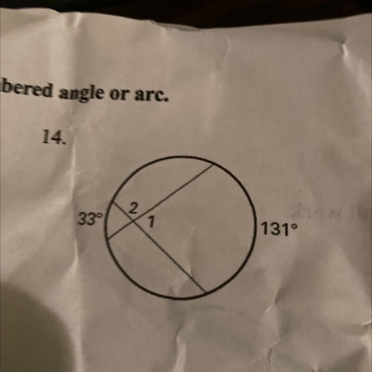 Find the measure of each numbered angle or are.-example-1