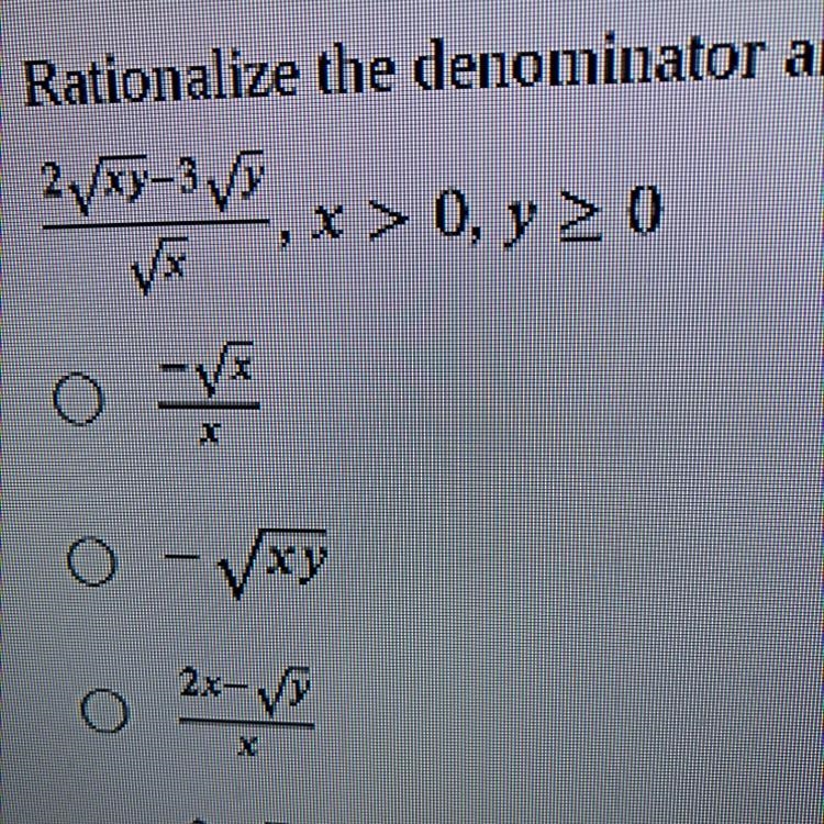 Rationalize the denominator and simplify-example-1