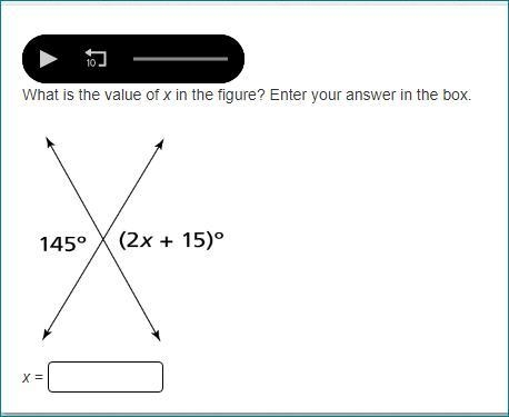 What is the value of x in the figure? Enter your answer in the box.-example-1