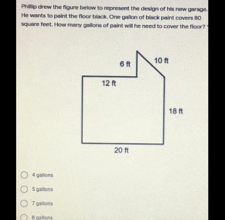 How many gallons of paint will he need to cover the floor?-example-1