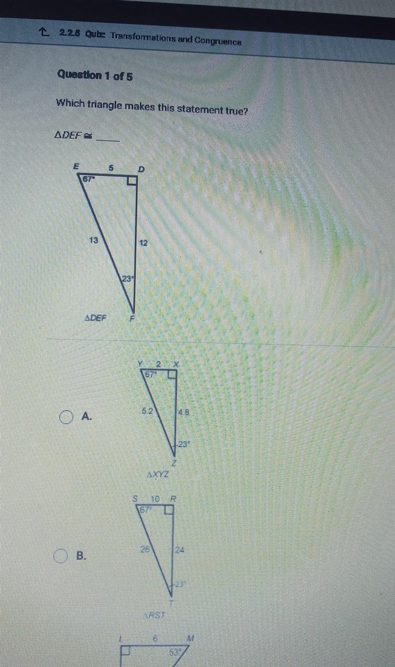 Which triangle makes this statement true?​-example-1