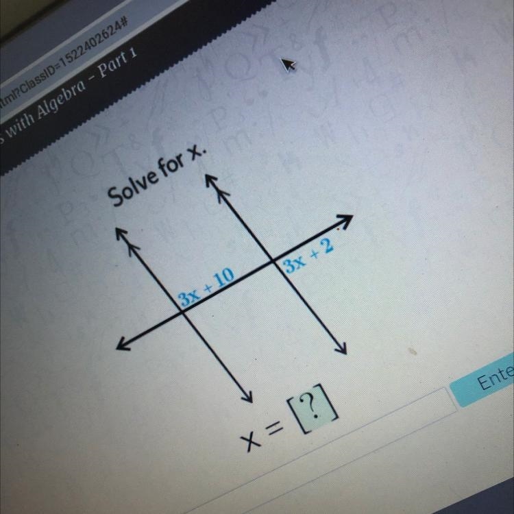 Solve for x. 3x + 10 13x + 2 x = [?]-example-1