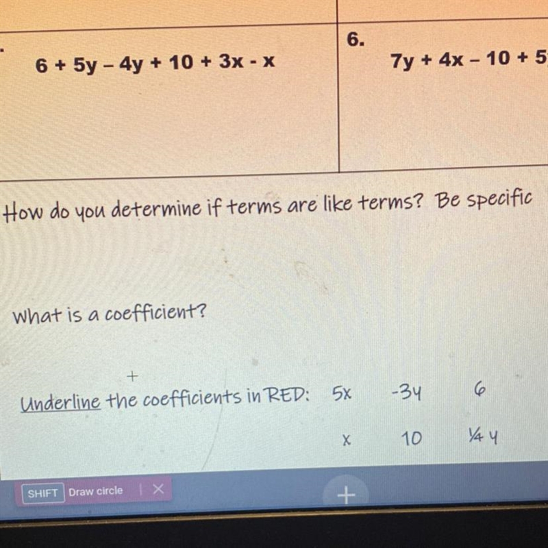 How do you determine if terms are like terms? Be specific I need a quick specific-example-1