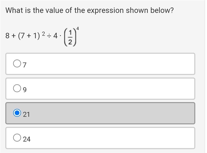 WHOEVER ANSWERS THE FASTEST AND CORRECT!!!!! What is the value of the expression shown-example-1