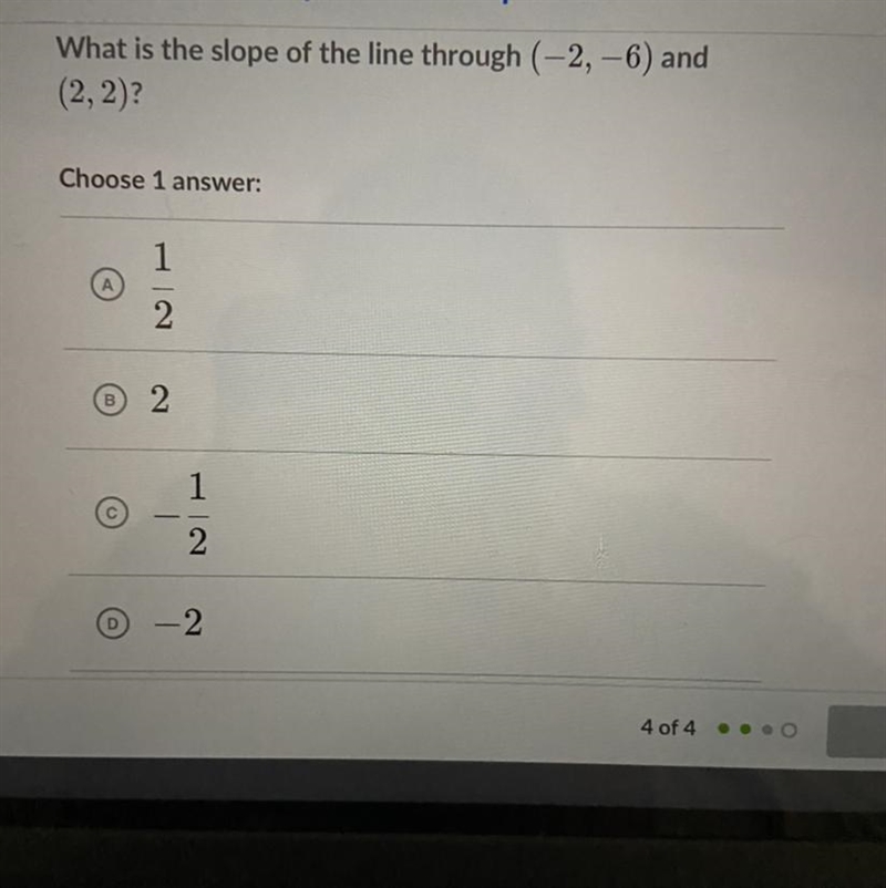 Whatia the slops of the lime through (-2,16) and (2,2)-example-1