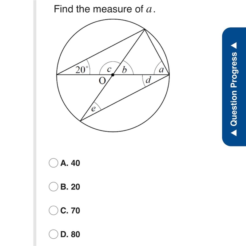 Find the measure of a-example-1