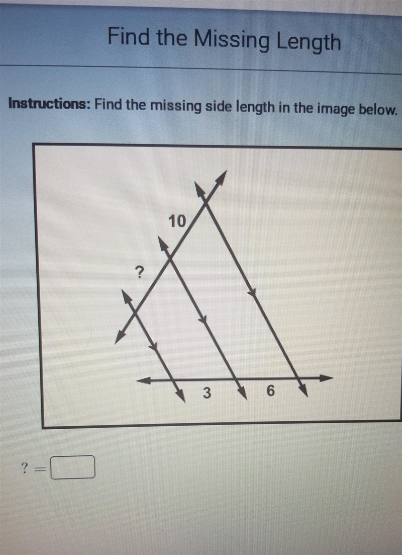 Find the missing side length in the image below​-example-1