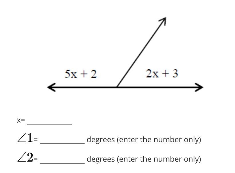 Use the diagram below to find x and each missing angle-example-1