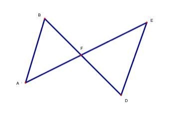 Please help Given: F is the midpoint of AE and AB ll DE Prove: △BFA = △DFE Statements-example-1