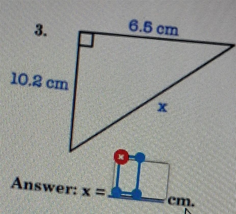 Find the length of the side marked x​-example-1