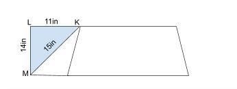 Sara says the △KLM is a right triangle. Is she correct? Explain-example-1