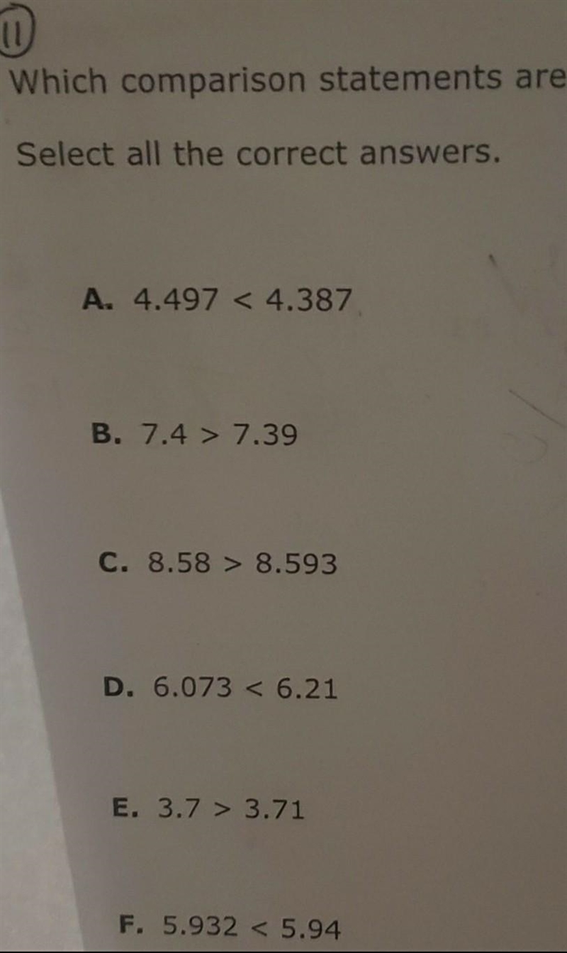 Which comparison statements are true? ​-example-1