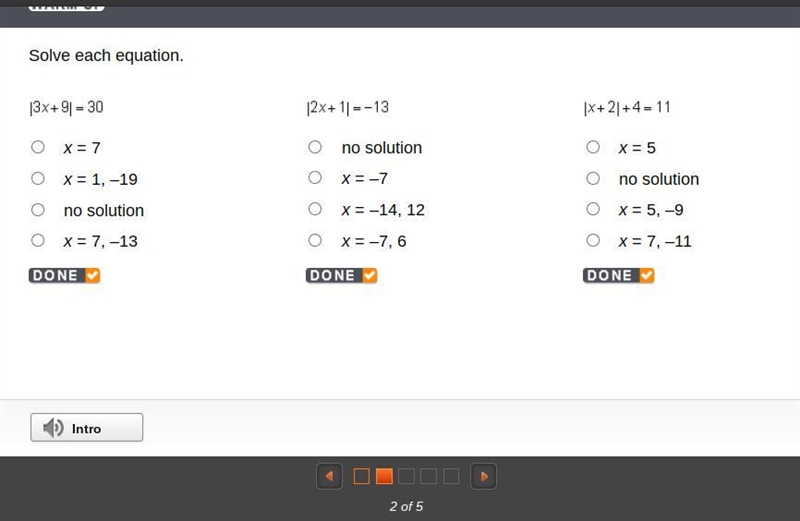 Solve each equation.-example-1