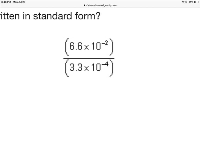 What is the value of the expression, written in standard form?-example-1