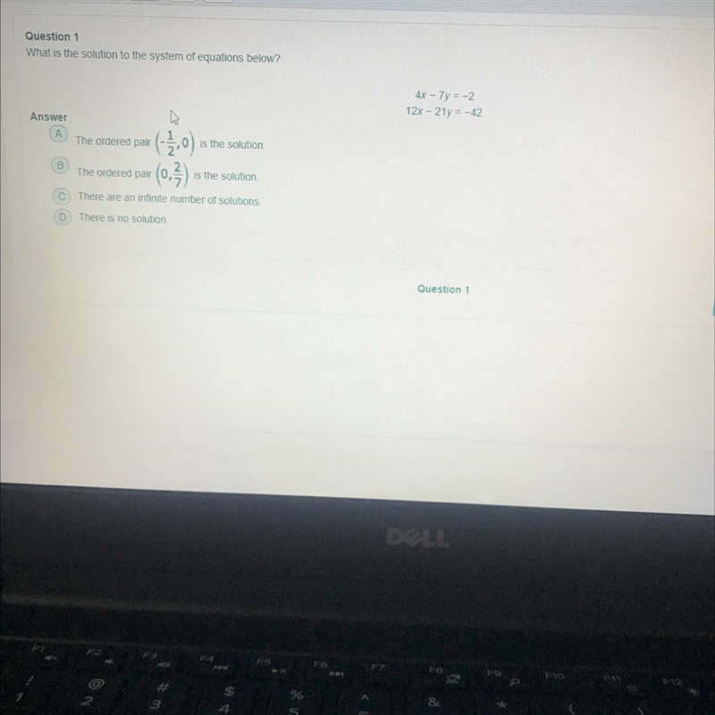 What is the solution to the system of equations below?-example-1