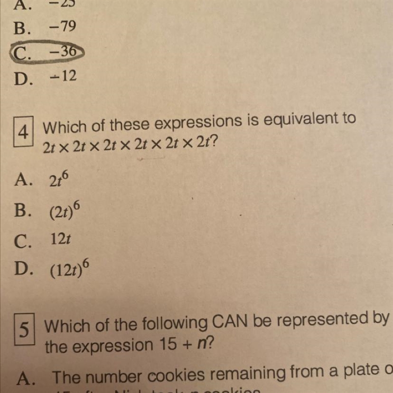 Which of these expressions is equivalent to? Number 4-example-1