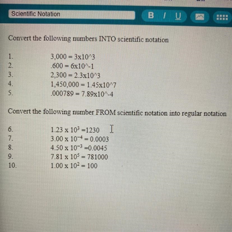 Convert the following numbers into scientific notation. ( i did them but I feel like-example-1