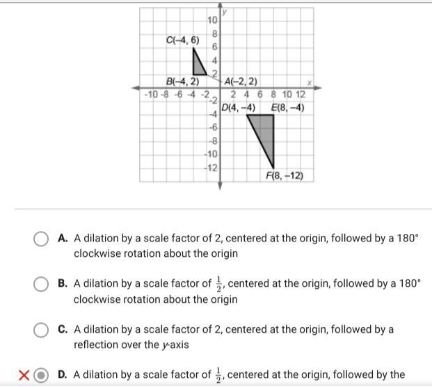 I need help like NOW pronto im confused HELP ABC - DEF. what sequence of transformations-example-1