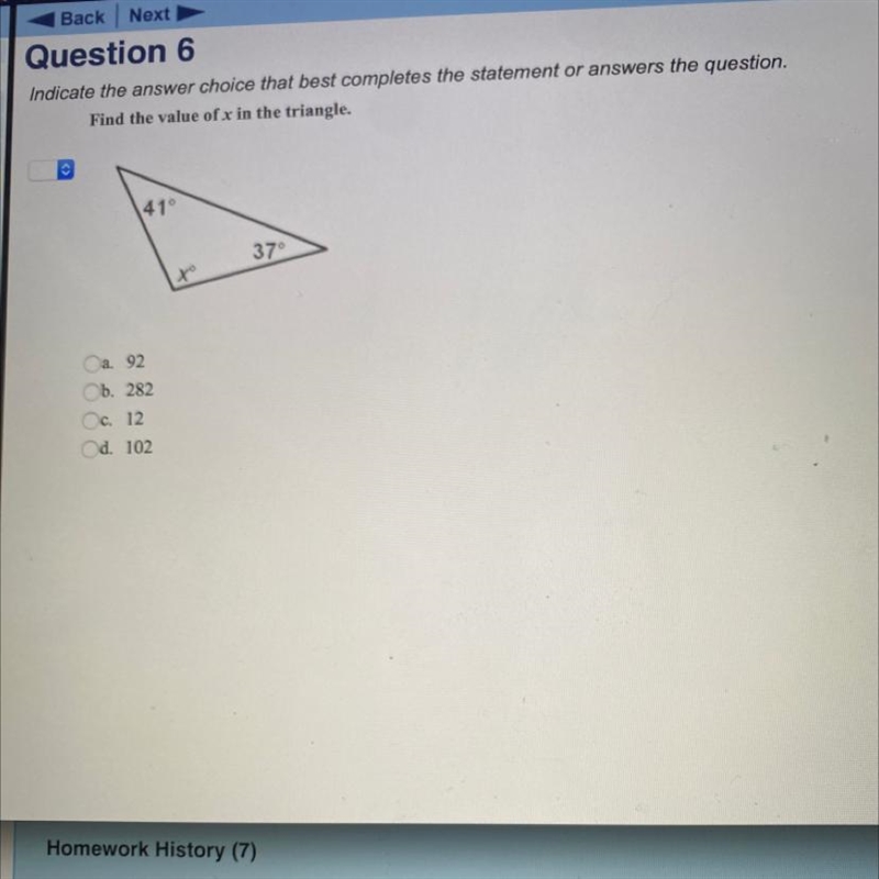 What is the value of x in the triangle?-example-1