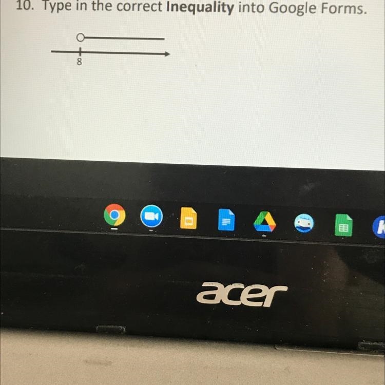 10. Type in the correct Inequality-example-1