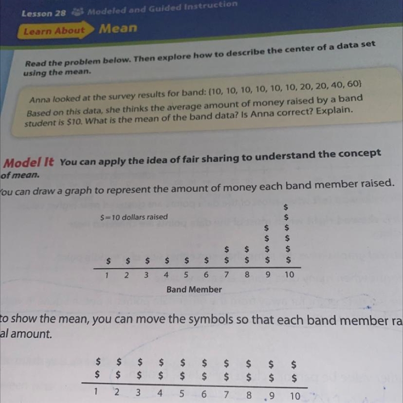 Explain how to find the mean using the first model.-example-1