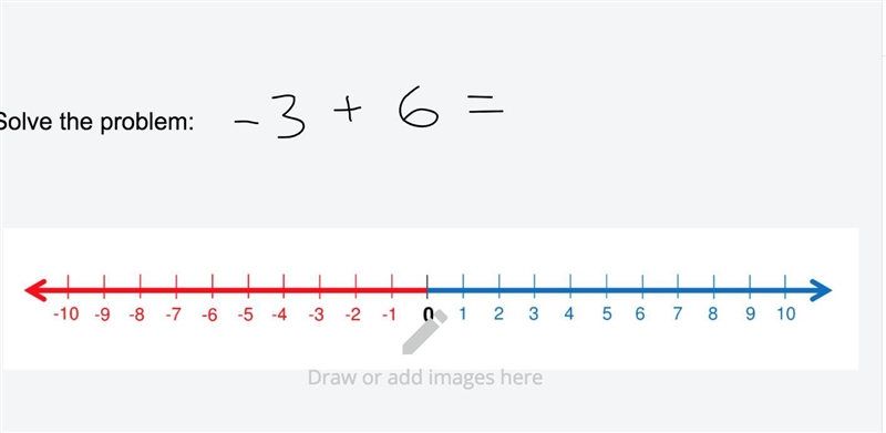 Solve this pls :) -3 + 6 = ?-example-1